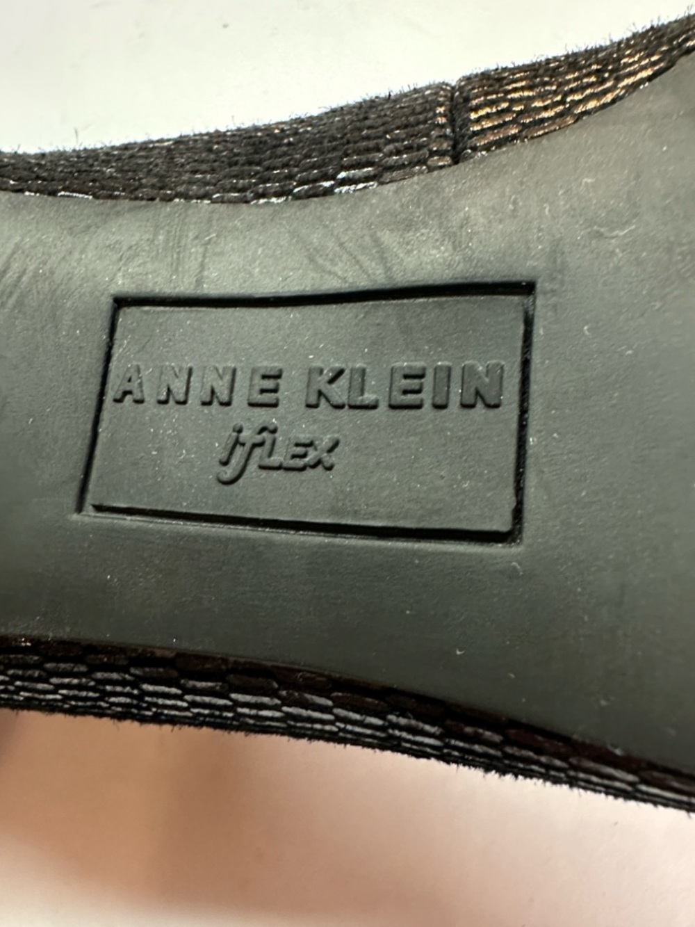 Anne Klein AKMADALON Iflex Leather Kitten Heel Pump Textured Size 6 - Picture 10 of 13